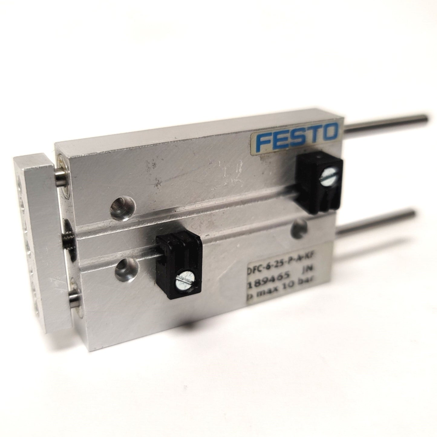 Used Festo DFC-6-25-P-A-KF Mini Guided Cylinder 6mm Bore 25mm Stroke M3, 0.15-1MPa