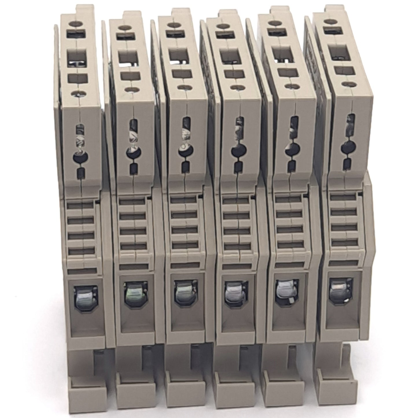 Used Lot of 6 Conta-Clip SIK10Z Fuse-Disconnect Terminal, 500V 10A, 1-Pole, M4 Thread