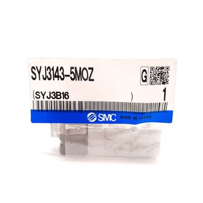 New SMC SYJ3143-5MOZ Solenoid Valve, 2-Position 5-Port, 24VDC, 0.15-0.7MPa