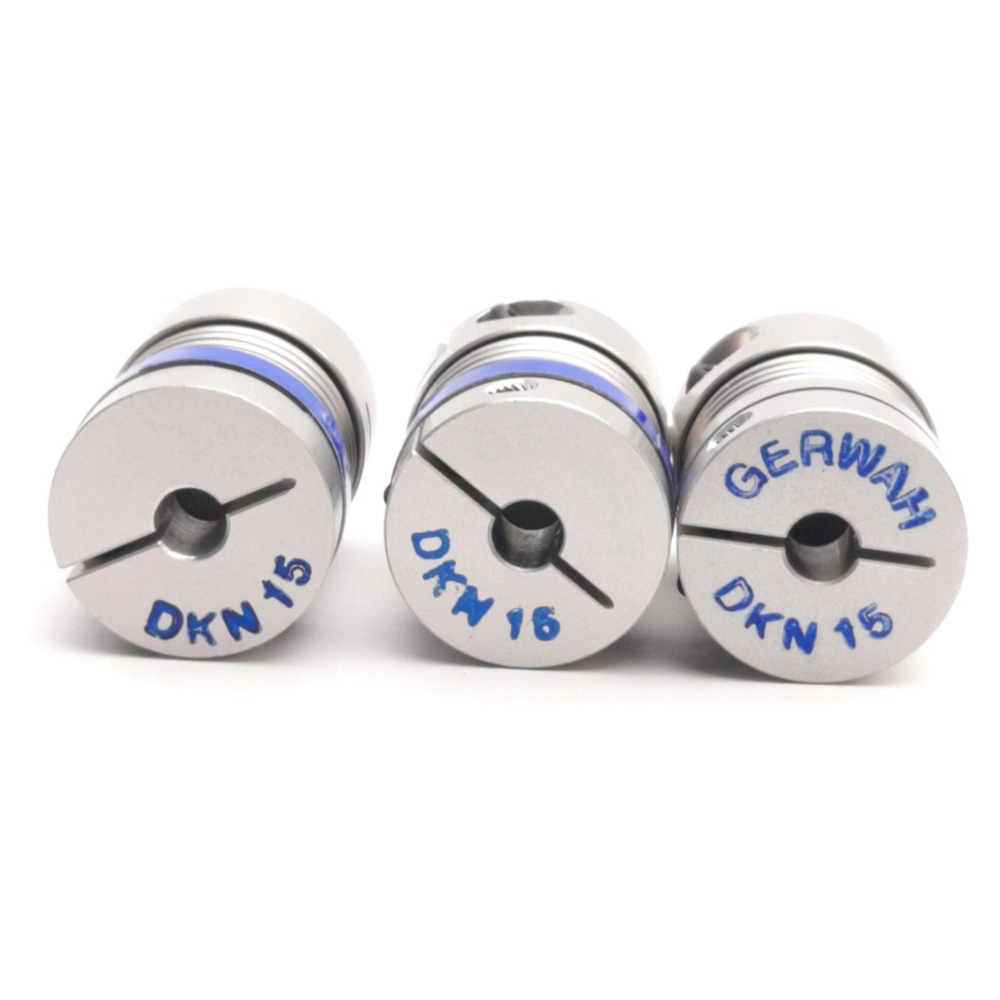 Used Lot of 3 Gerwah DKN15-5mm-1/4" Metal Bellows Coupler 5mm x 1/4" Bore, 20mm OD