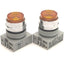 Used Lot of 2 Idec APW199-A-120V Pilot Light, 120VAC/DC, 10A, 22mm Size, Amber Lens