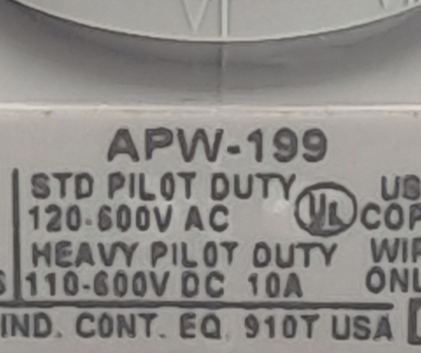 Used Lot of 2 Idec APW199-A-120V Pilot Light, 120VAC/DC, 10A, 22mm Size, Amber Lens
