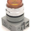 Used Lot of 2 Idec APW199-A-120V Pilot Light, 120VAC/DC, 10A, 22mm Size, Amber Lens