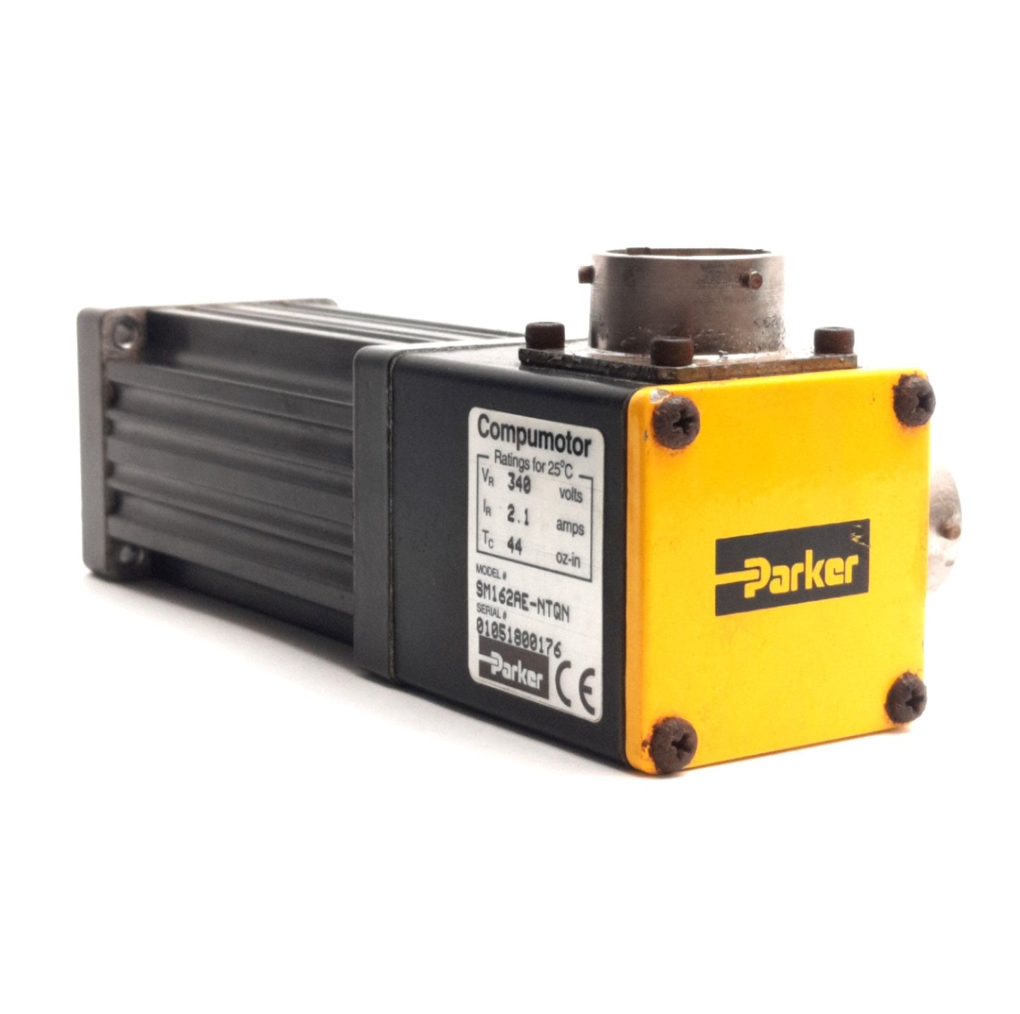 Used Parker SM162AE-NTQN Compumotor Servo Motor, Power: 340V 2.1A, Torque 44 oz-in