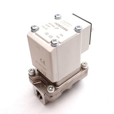 New SMC VXZ232CZ3CBXB Solenoid Valve, 2-Port N/C, 110VAC, 1.0MPa, 1/4" NPT