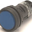 Used Lot of 2 Idec HW1P-1FQD-S-24 Blue Pilot Light, Round Flush Lens, 24VAC/DC, 22mm
