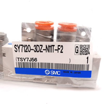 New SMC SY7120-3DZ-N11T-F2 Solenoid Valve, 2-Position 5-Port, 110VAC, 0.15-0.7MPa