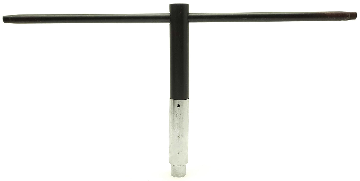 Used 5/8" Lathe Chuck Key, Self Ejecting, 10 1/4" Long, 20" Handle