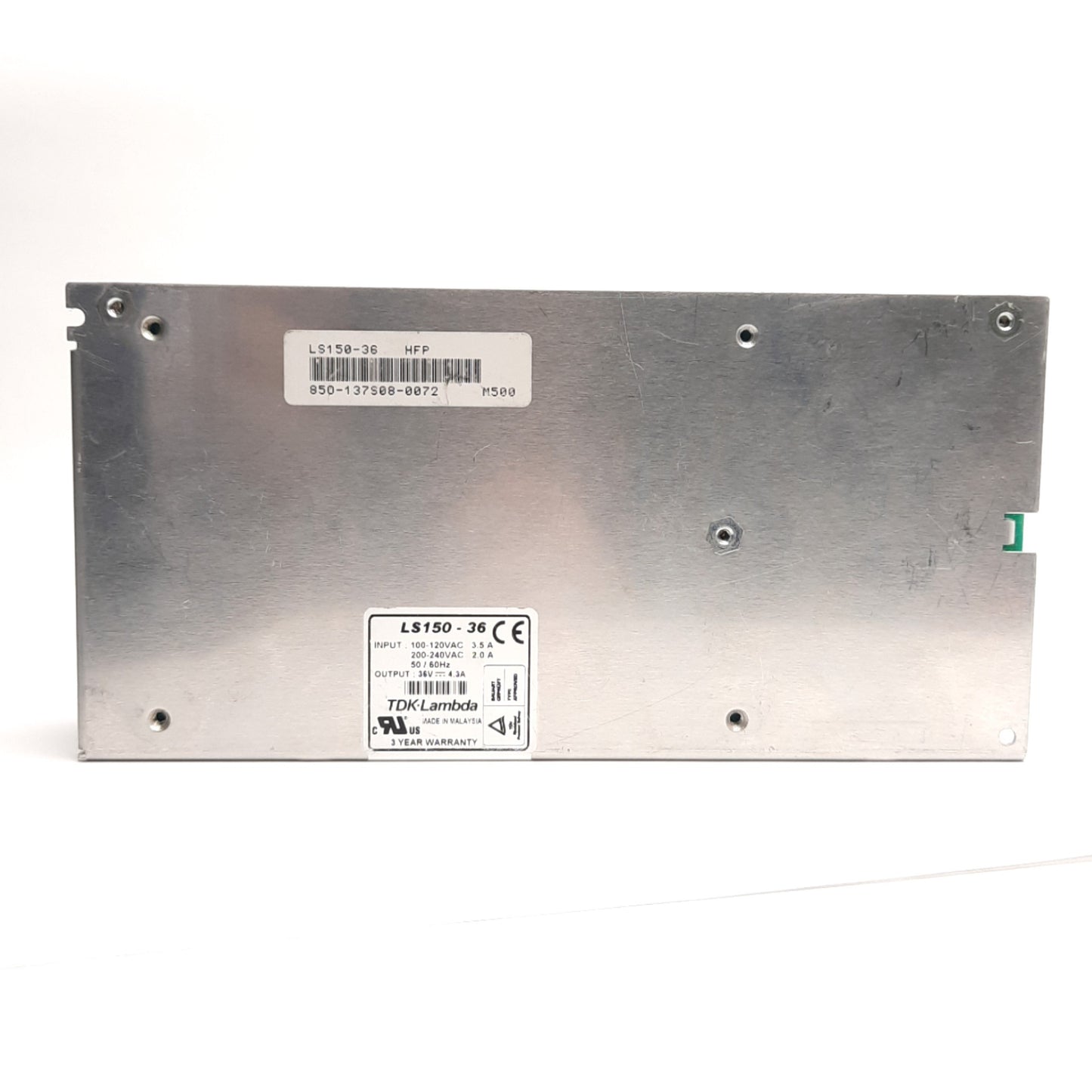 Used TDK Lambda LS150-36 AC/DC Power Supply, 100-240V AC Input, 36V DC 4.3A Output