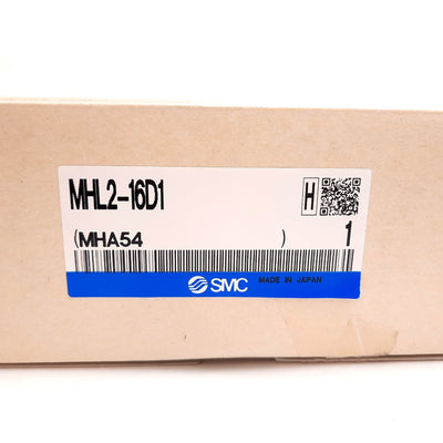New SMC MHL2-16D1 Pneumatic Gripper, 2-Finger, Bore: 16mm, Stroke: 60mm, M5x0.8