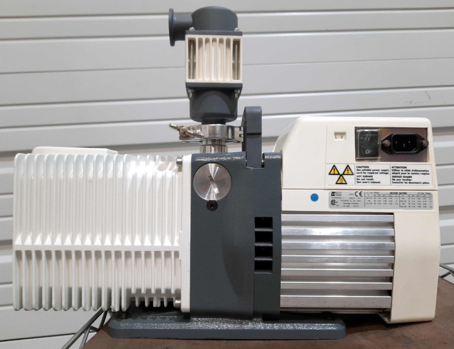 Used Alcatel 215SDMLAM Rotary Vane Vacuum Pump 18m³/h NW25 120VAC *PFPE Oil*