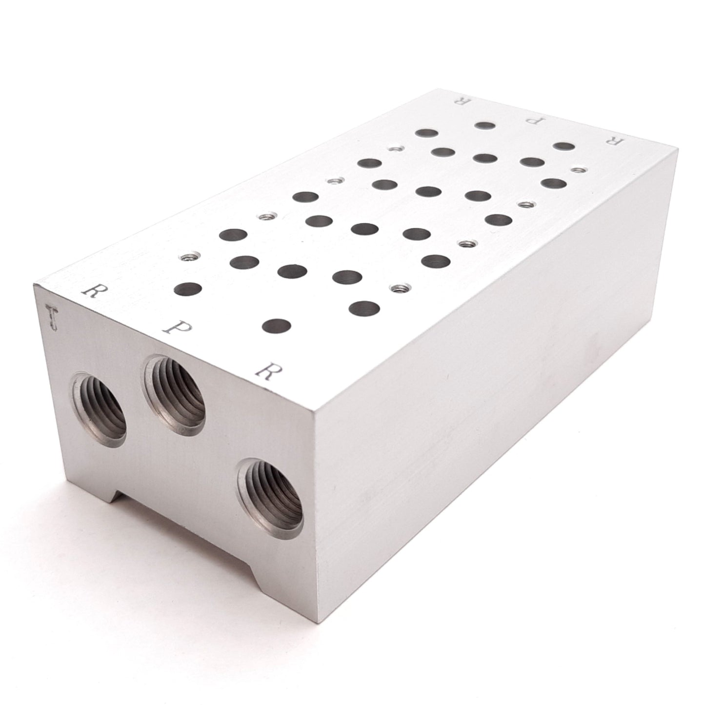 New SMC SS5YJ7-41-04-01T Solenoid Valve Manifold Block, 4-Station, 1/4" NPT 1/8" NPT