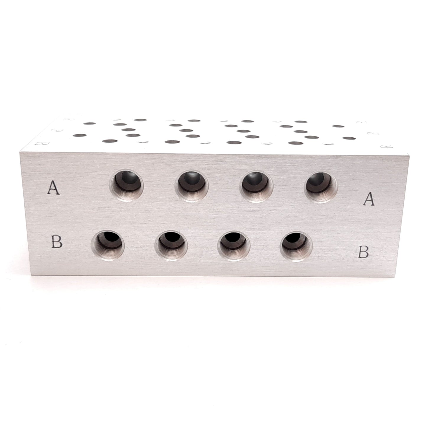 New SMC SS5YJ7-41-04-01T Solenoid Valve Manifold Block, 4-Station, 1/4" NPT 1/8" NPT