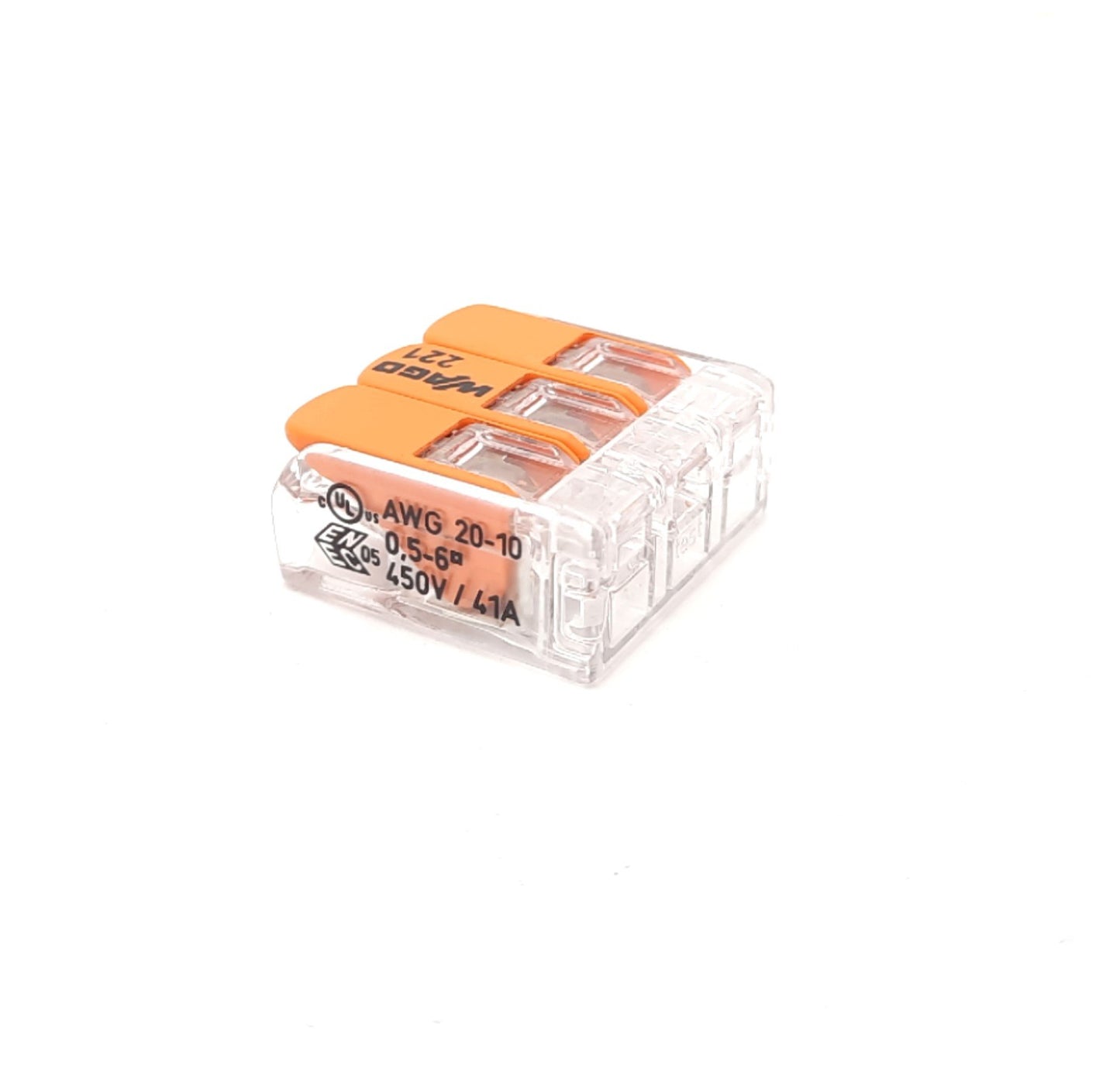 New Lot of 30 Wago 221-613 Lever Nuts Pluggable Terminal Block 3 Position 20AWG 41A