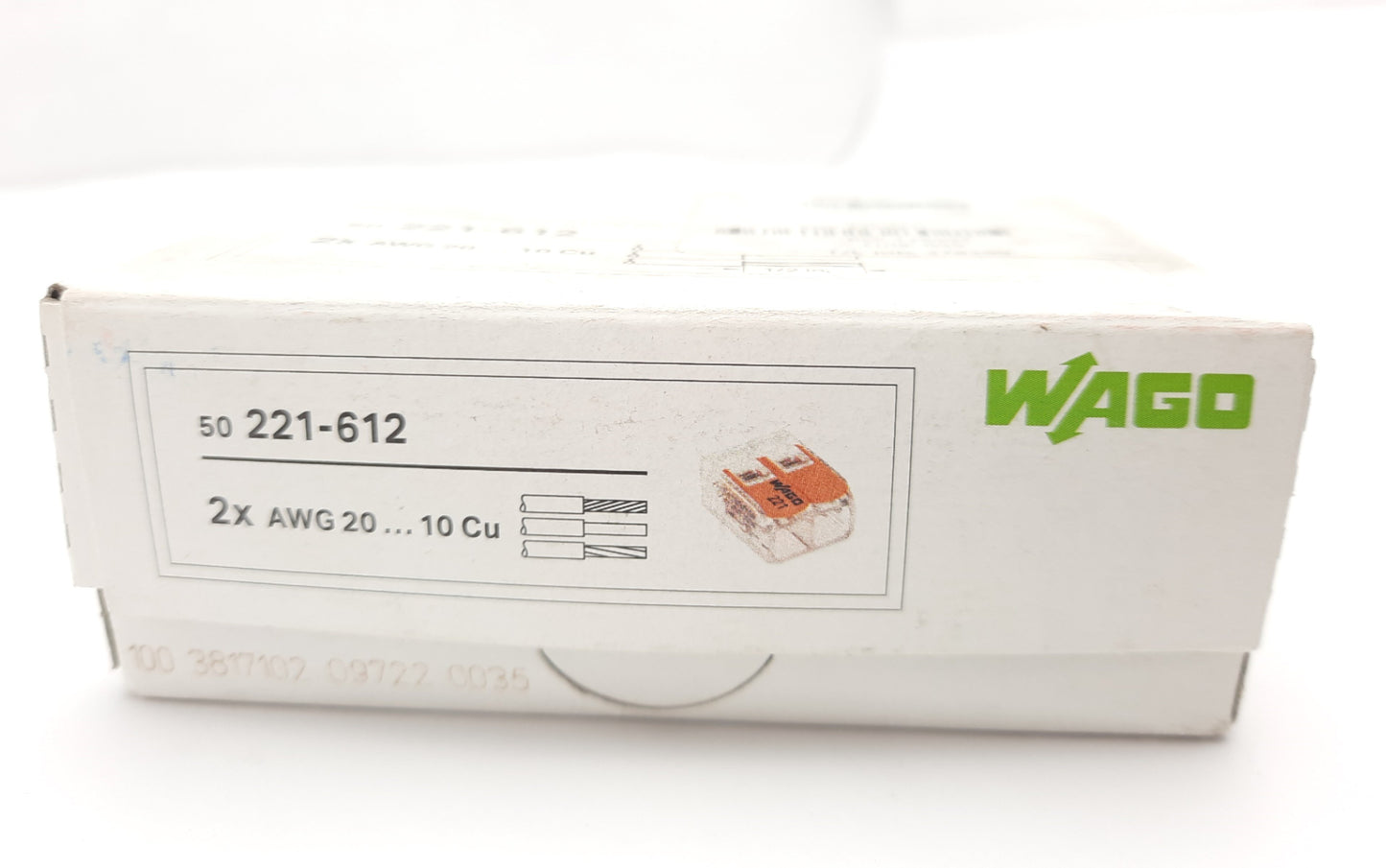 New Lot of 30 Wago 221-612 Lever Nuts Pluggable Terminal Block 2Position 20AWG 41A