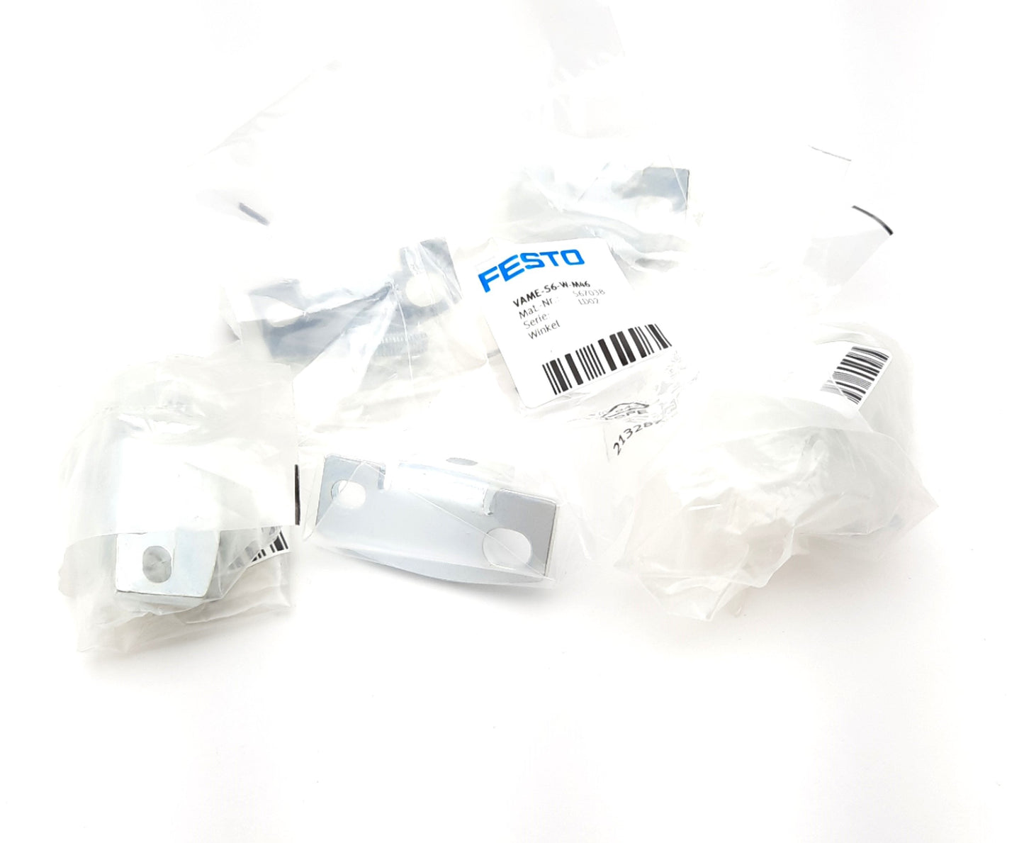 New Lot of 5 Festo VAME-S6-W-M46 Steel Mounting Bracket M4-M6 Holes