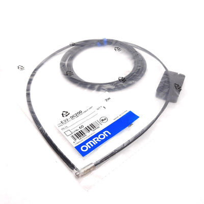 New Omron E32-DC200 Photoelectric Switch Fiber Optic Cable, Length: 2m, Barrel: M6