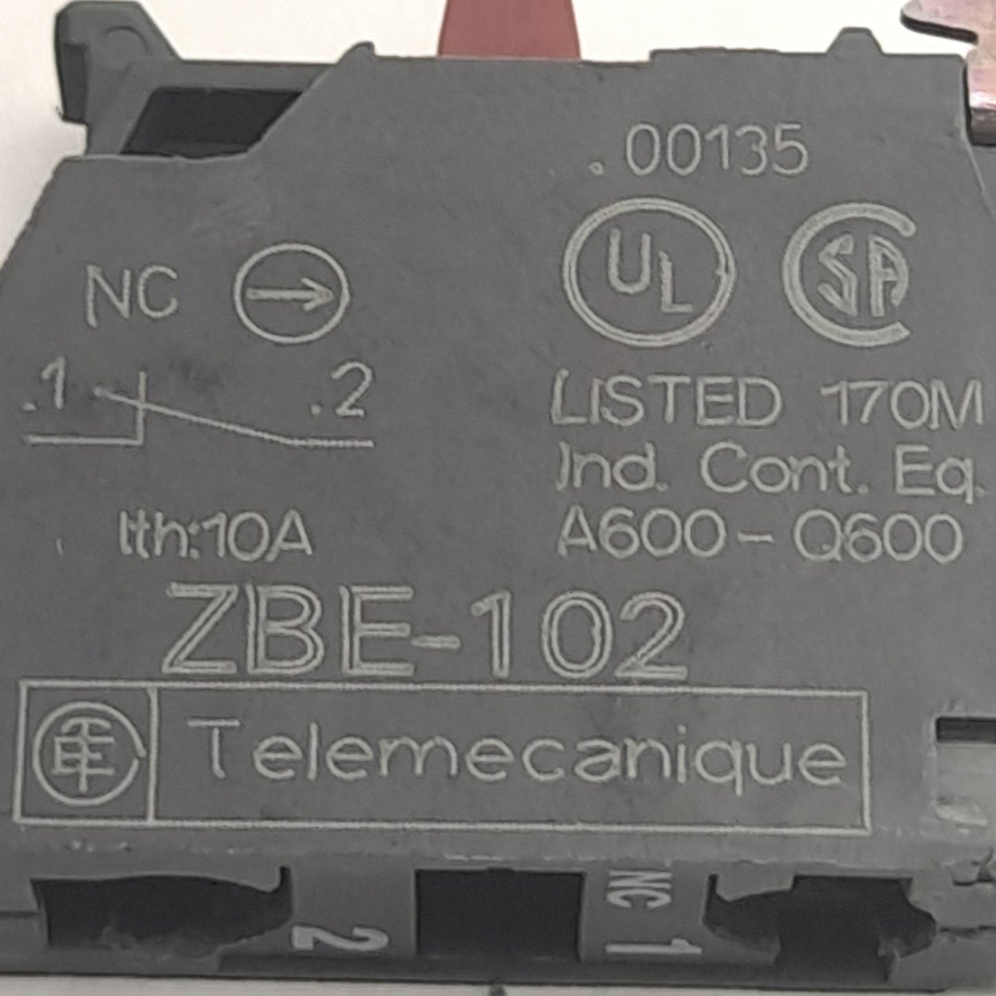 Used Telemecanique ZBE-102 (x2) ZBE-101 (x1) E-Stop Switch w/ PA6 Switch Guard, 600V