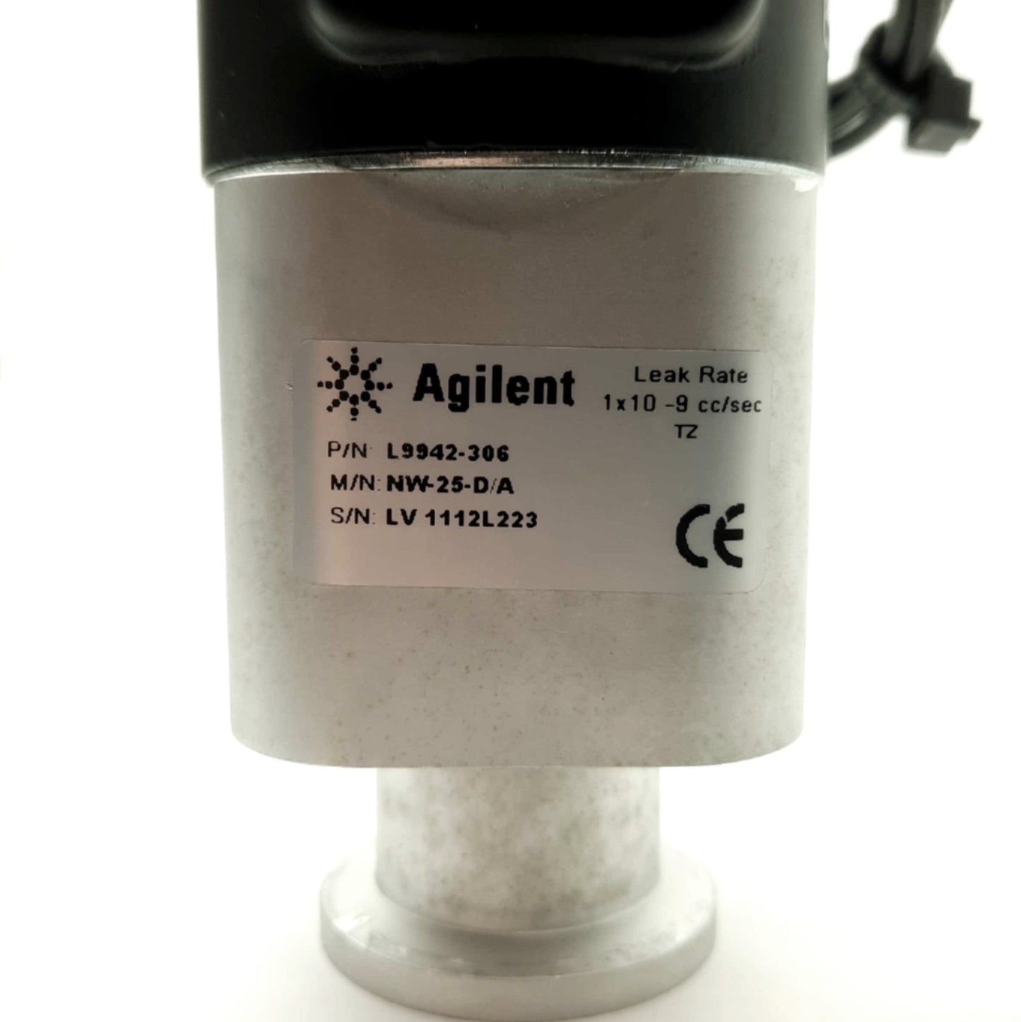 Used Agilent L9942-306 Vacuum Solenoid Valve 2-Way NC 3/8" Orifice NW25 150PSI 24VDC