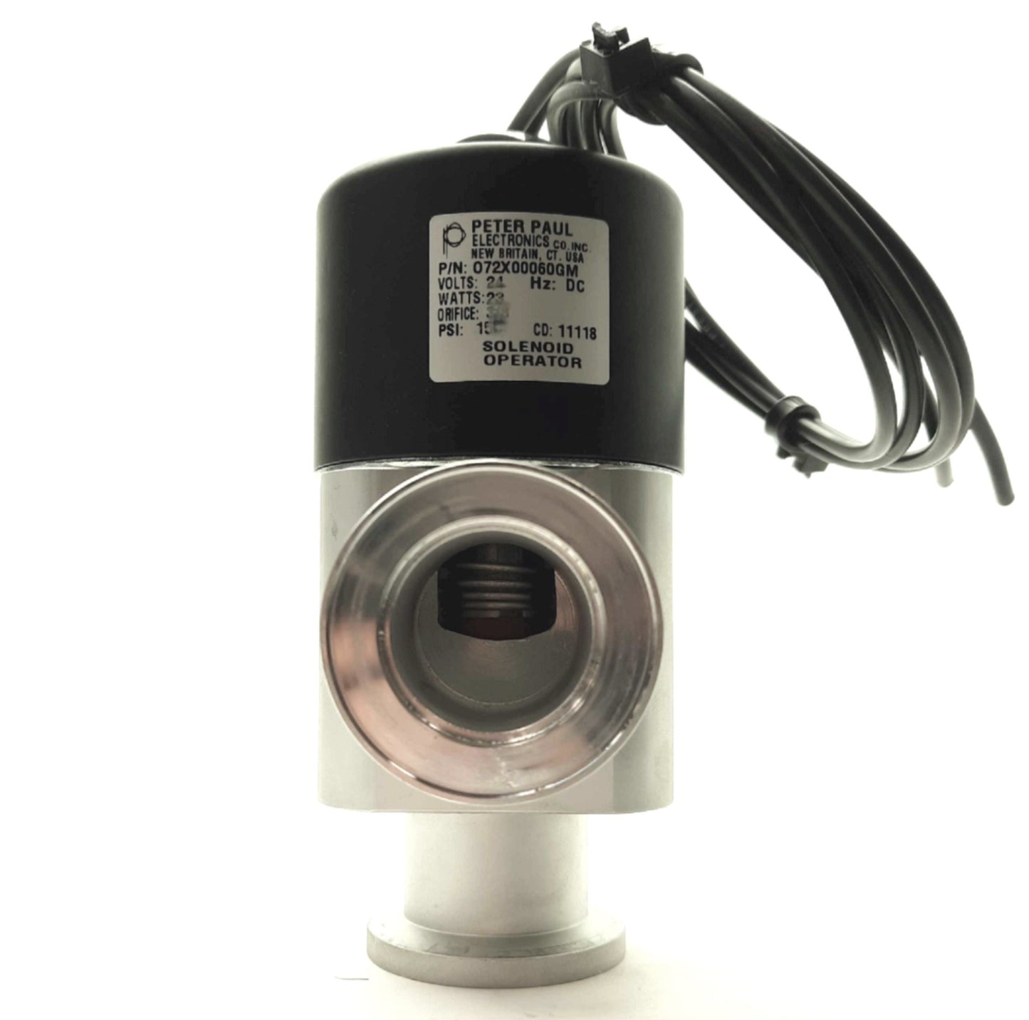 Used Agilent L9942-306 Vacuum Solenoid Valve 2-Way NC 3/8" Orifice NW25 150PSI 24VDC