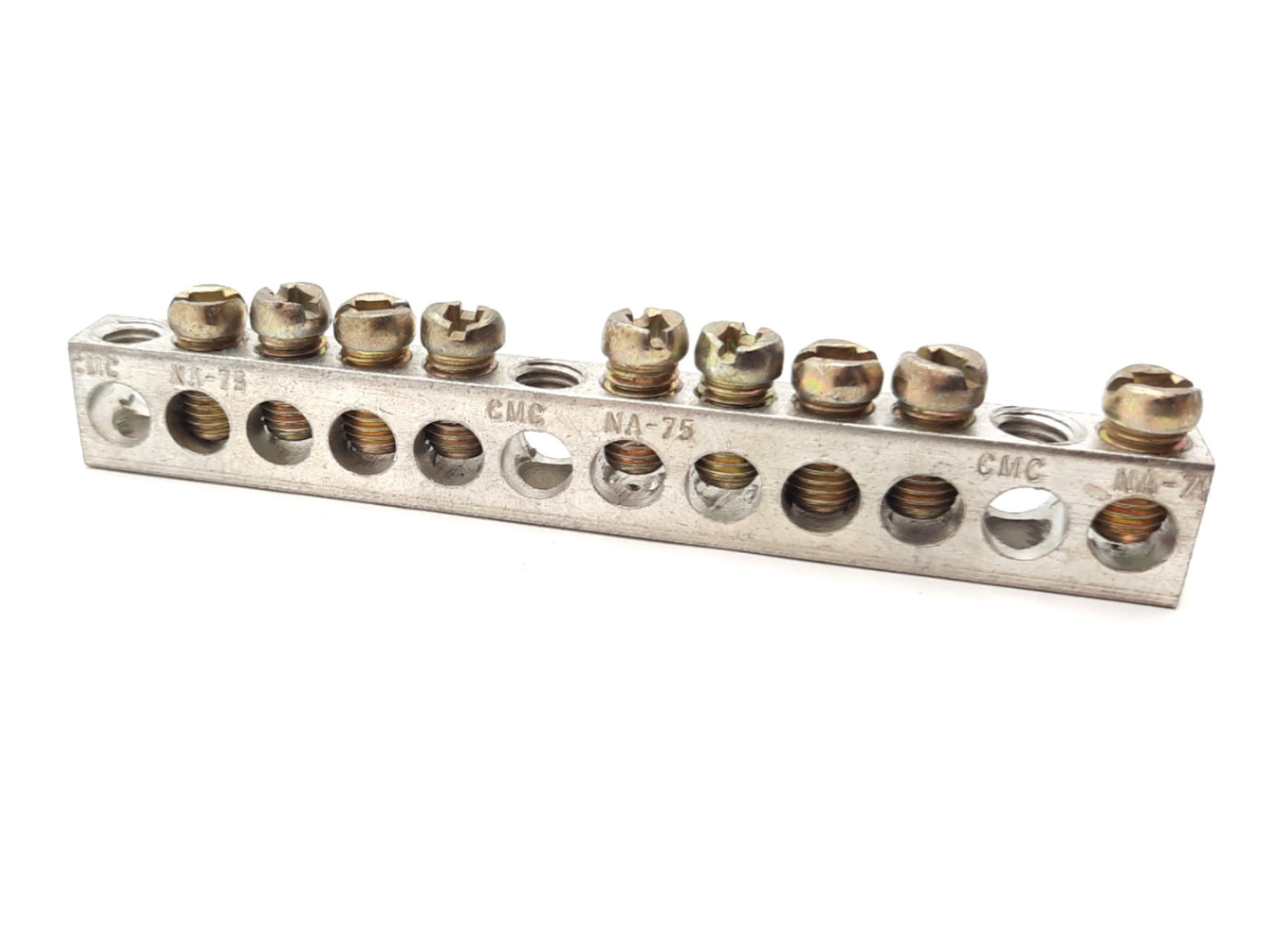 Used Lot of 8 CMC NA-75B Terminal Ground Bar 12 Positions 4-14 CU9AL
