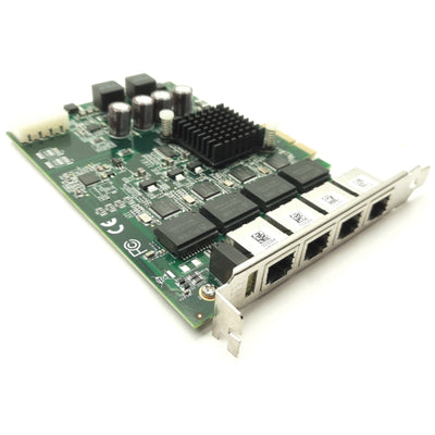 Used ADLINK PCIe-GIE64+ GigE Vision Frame Grabber Card, PCIe x4, 4x PoE Ethernet