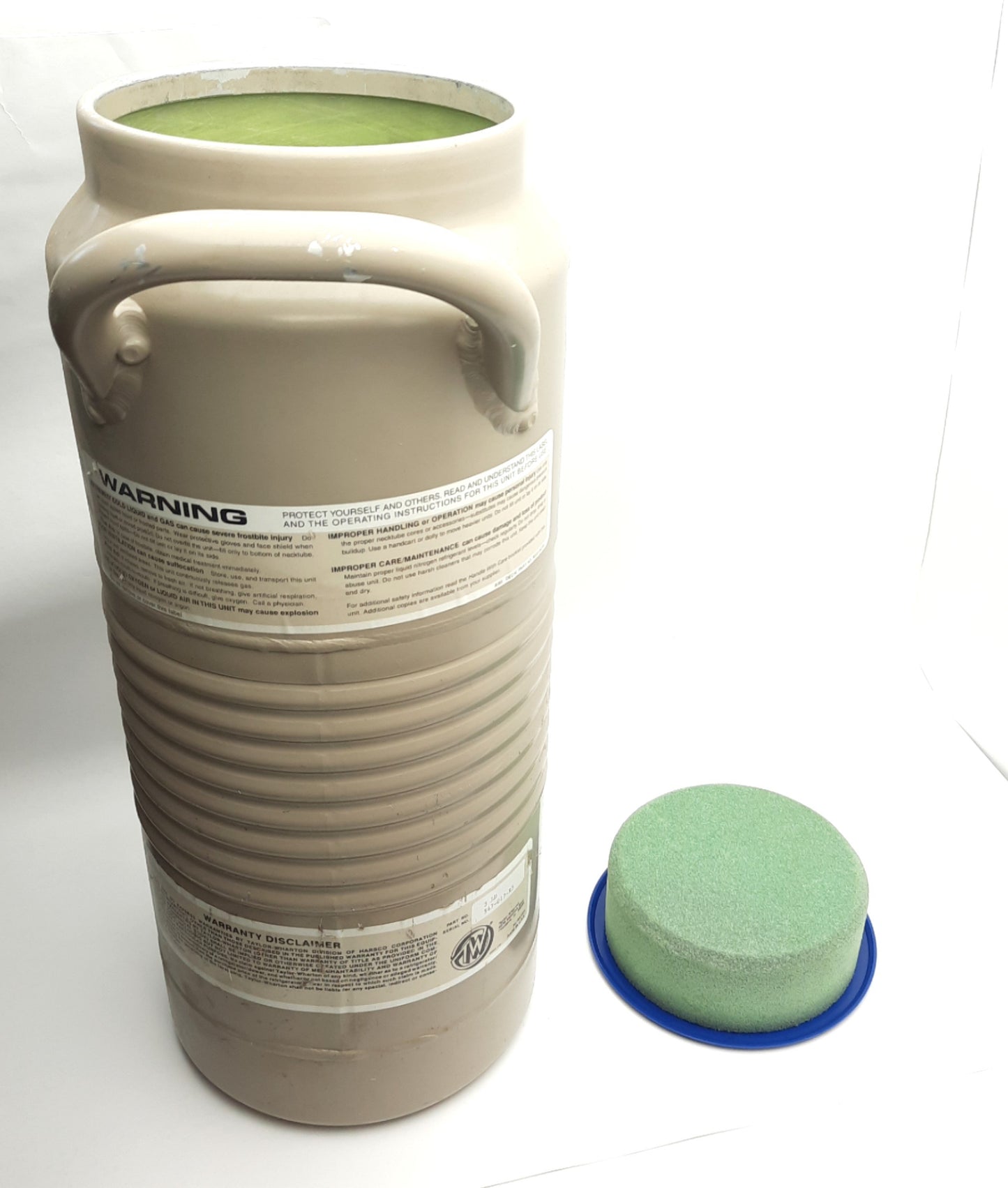 Used TW 5LD Liquid Nitrogen Storage Dewar, For LN2 ONLY, 5 Liters, 0.77L/Day Evap.