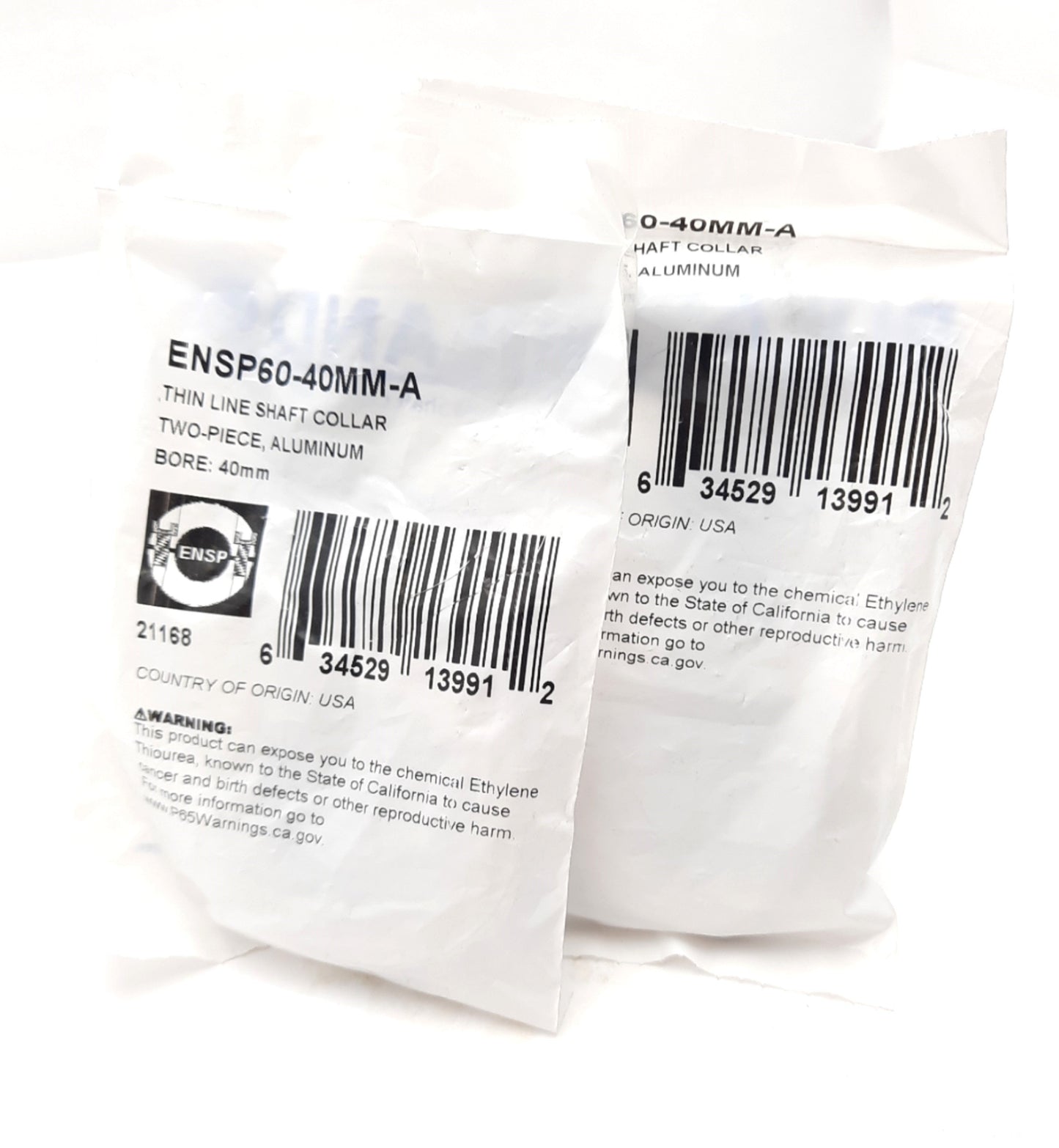 New Lot of 2 Ruland ENSP60-40MM-A Aluminum Thin Lined Shaft Collar 40mm Bore 60mm OD