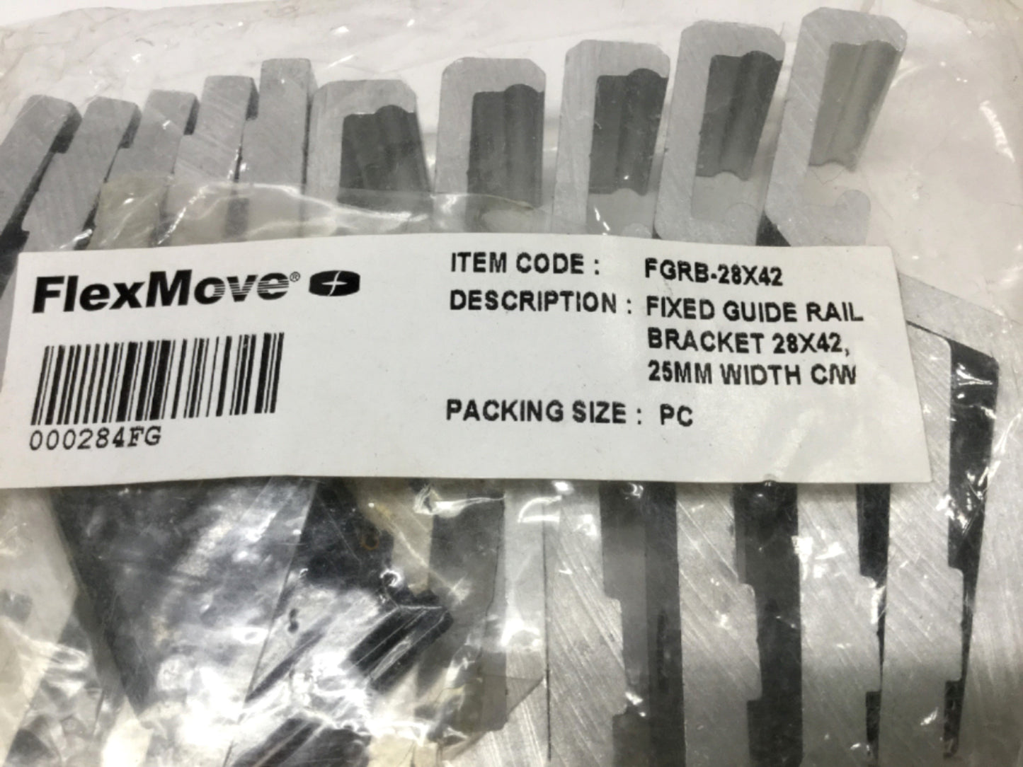 New Lot of 10 Dorner FGRB-28x42 FlexMove Fixed Guide Rail Brackets, Aluminum