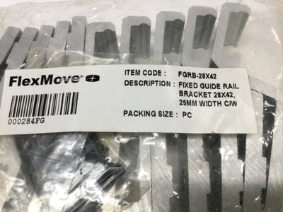 New Lot of 10 Dorner FGRB-28x42 FlexMove Fixed Guide Rail Brackets, Aluminum