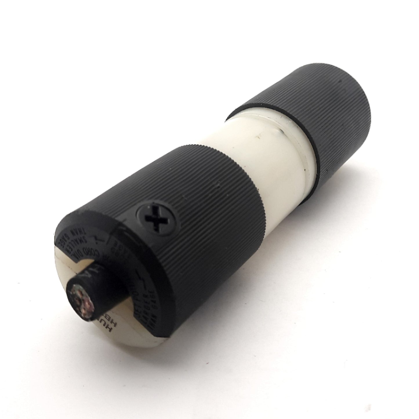 Used Hubbell HBL5269C & HBL5266C Connector Plug Set, 125V, 15A, 2P, 3W, NEMA 5-15