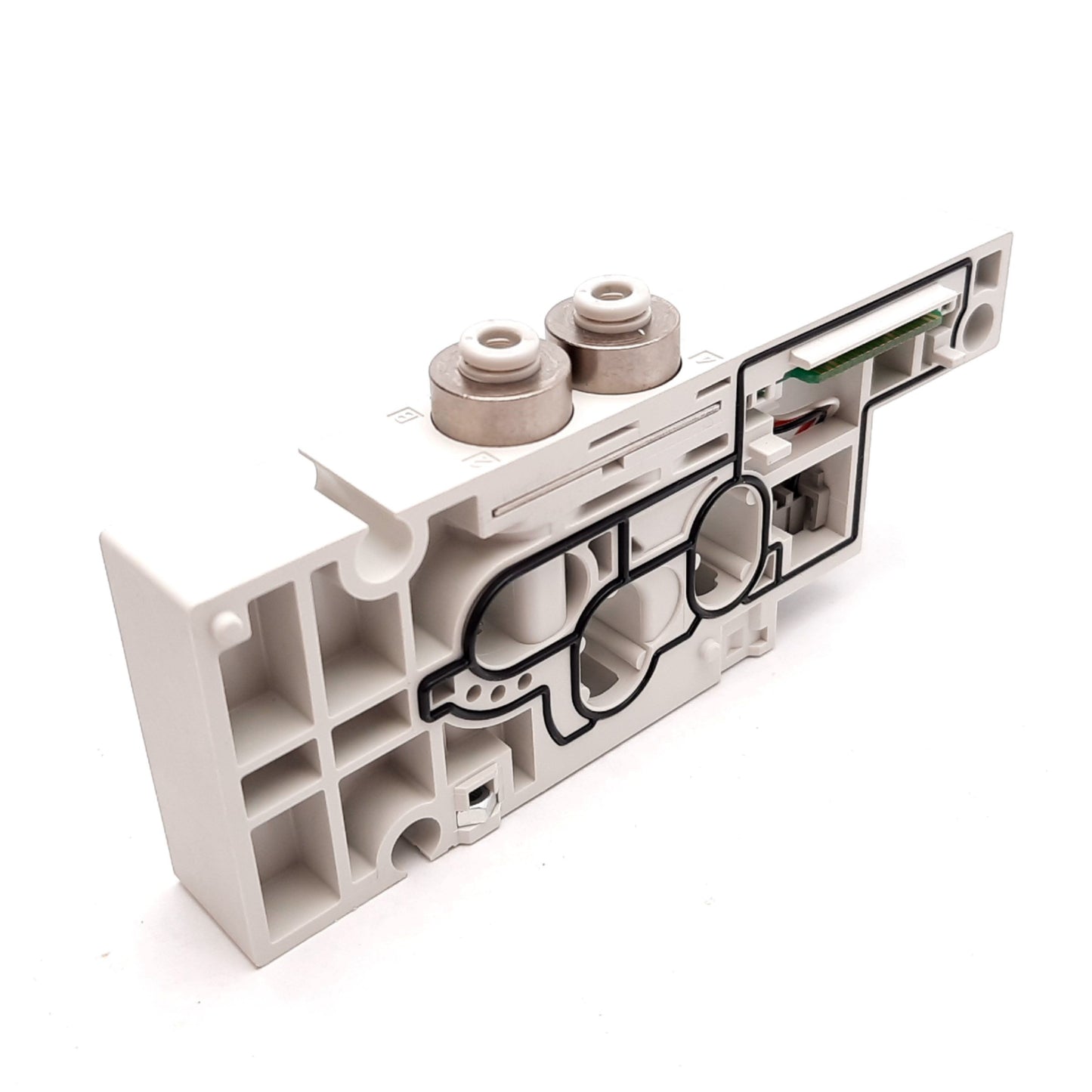 New SMC SY50M-2-2DA-C4 Manifold Block Assembly, Bottom Ported, 4mm Tube