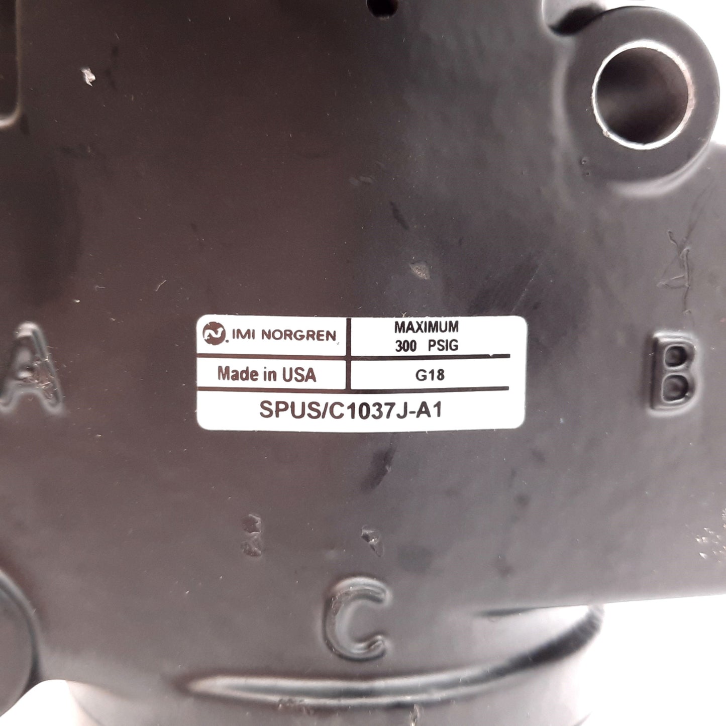 Used Norgren SPUS/C1037J-A1 Poppet Valve, 2-Position 3-Port, 300psi, 1-1/4" NPT