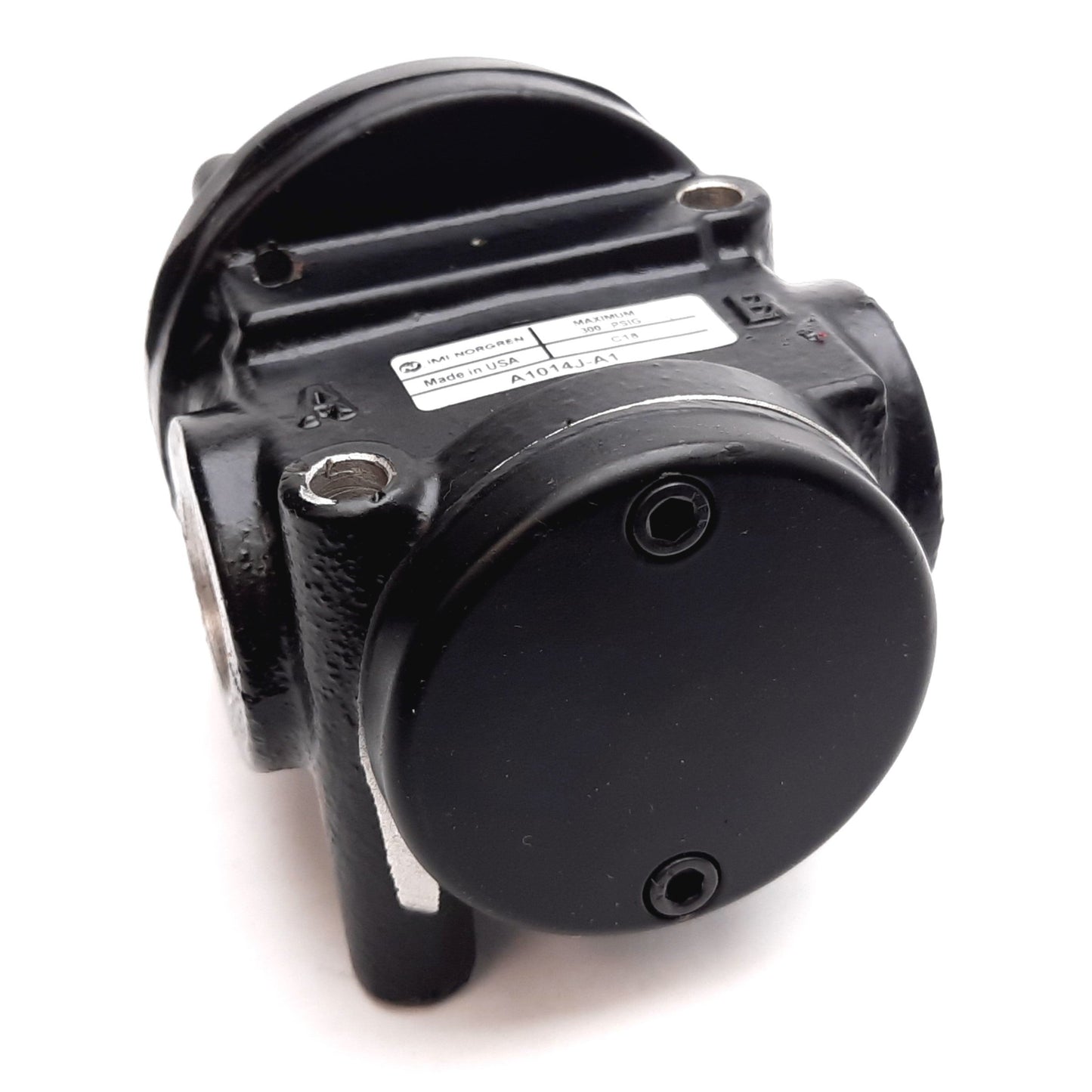 Used Norgren A1014J-A1 Pilot Actuated Poppet Valve, 2-Port NC, 300PSI, 1/2" NPT