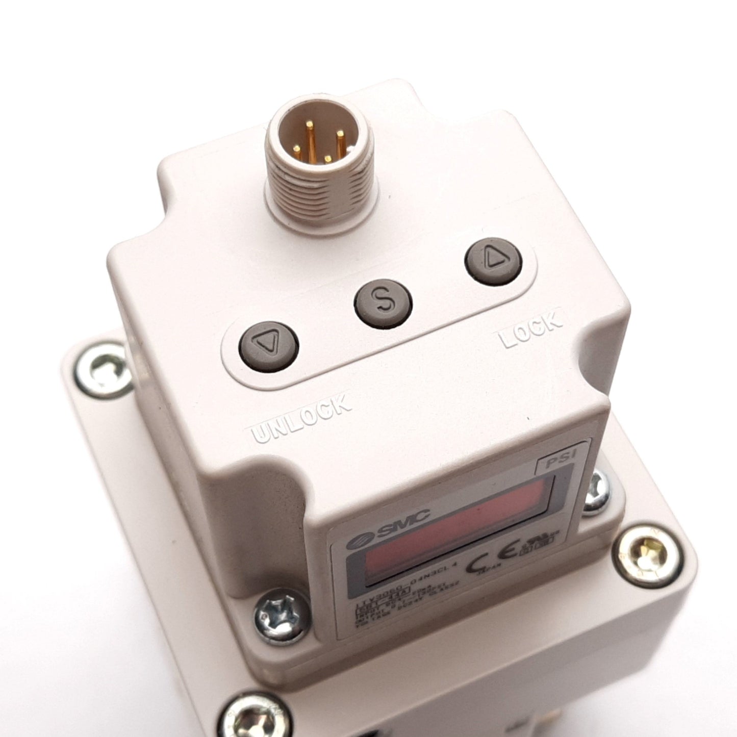 Used SMC ITV3050-04N3CL4 Electro-Pneumatic Regulator, In: 4-20mA, Out: 0.7-130psi