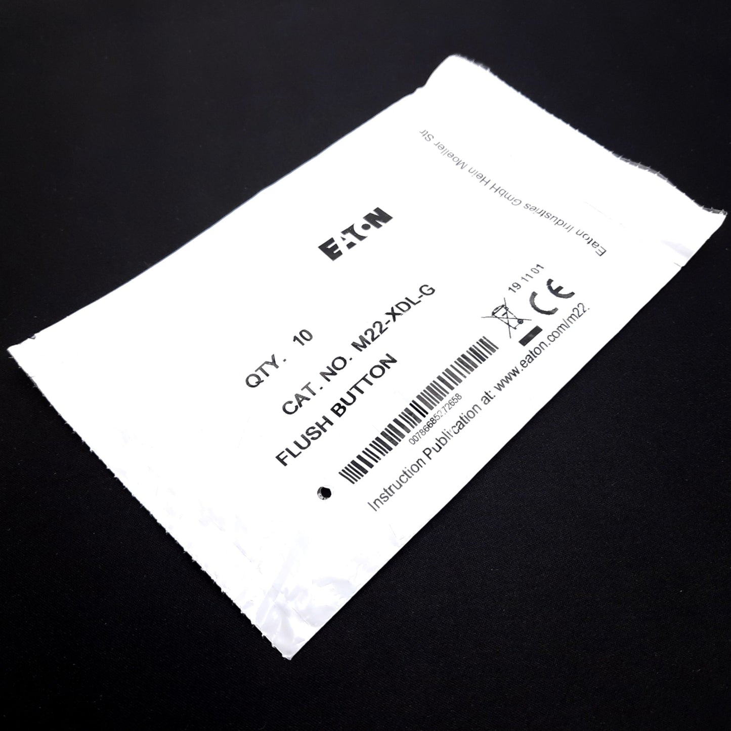 New Lot of 10 Eaton M22-XDL-G Push Button Lens, For M22 Series, Color: Green