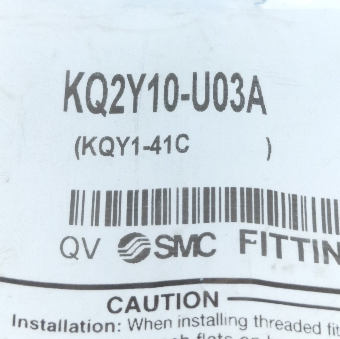 New – Open box Lot of 8 SMC KQ2Y10-U03A Male Run Tee Fitting, 10mm P2C to Uni 3/8", 1MPa Max