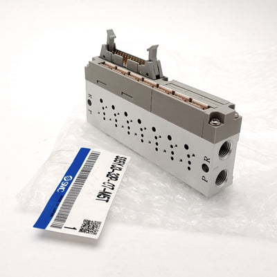 New SMC SS5YJ3-32P-07-M5T Manifold 7-Station M5x0.8 NPTF Flat Ribbon Cable Connector