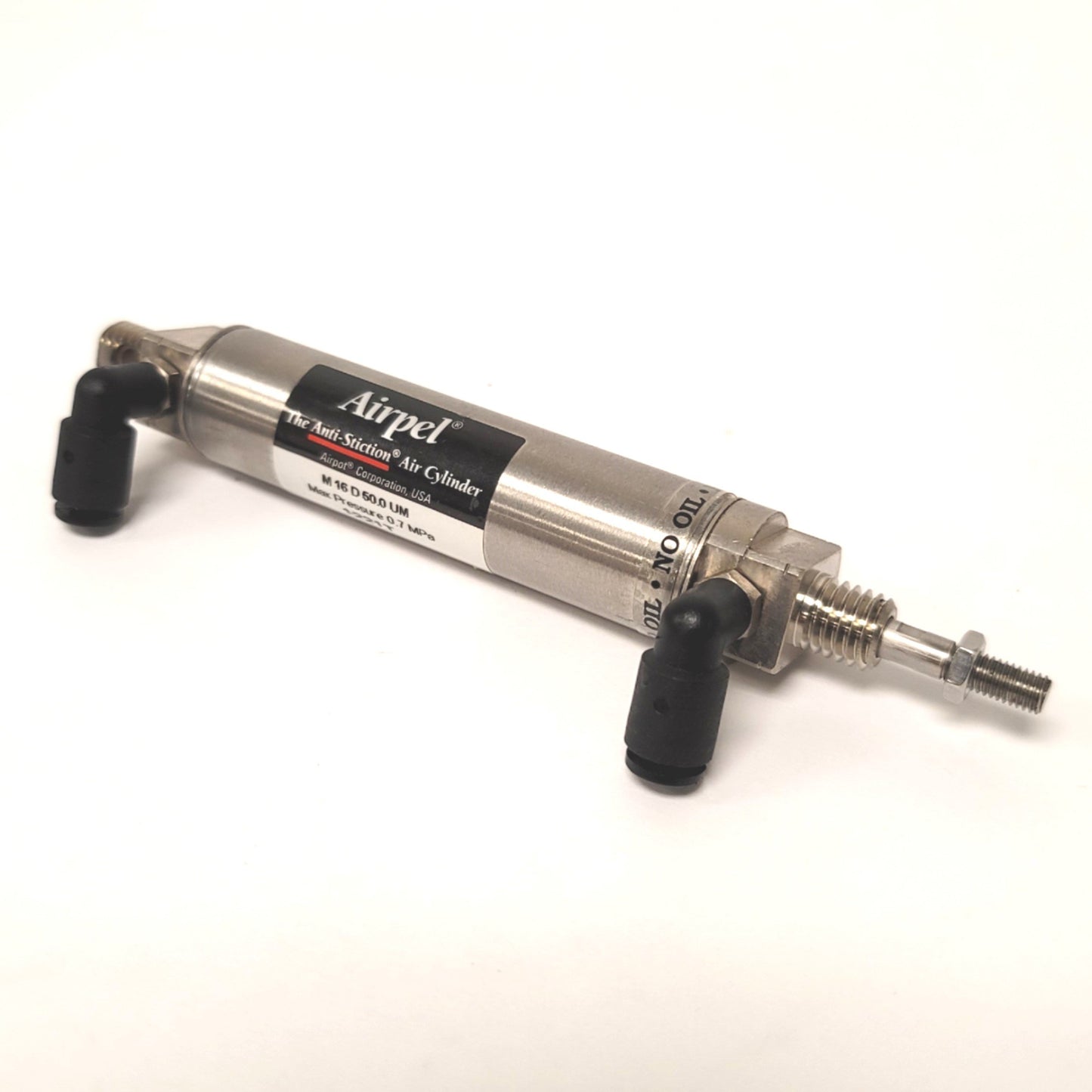 Used Airpel M16D50.0UM Anti-Stiction Pneumatic Cylinder 16mm Bore, 50mm Stroke, M5