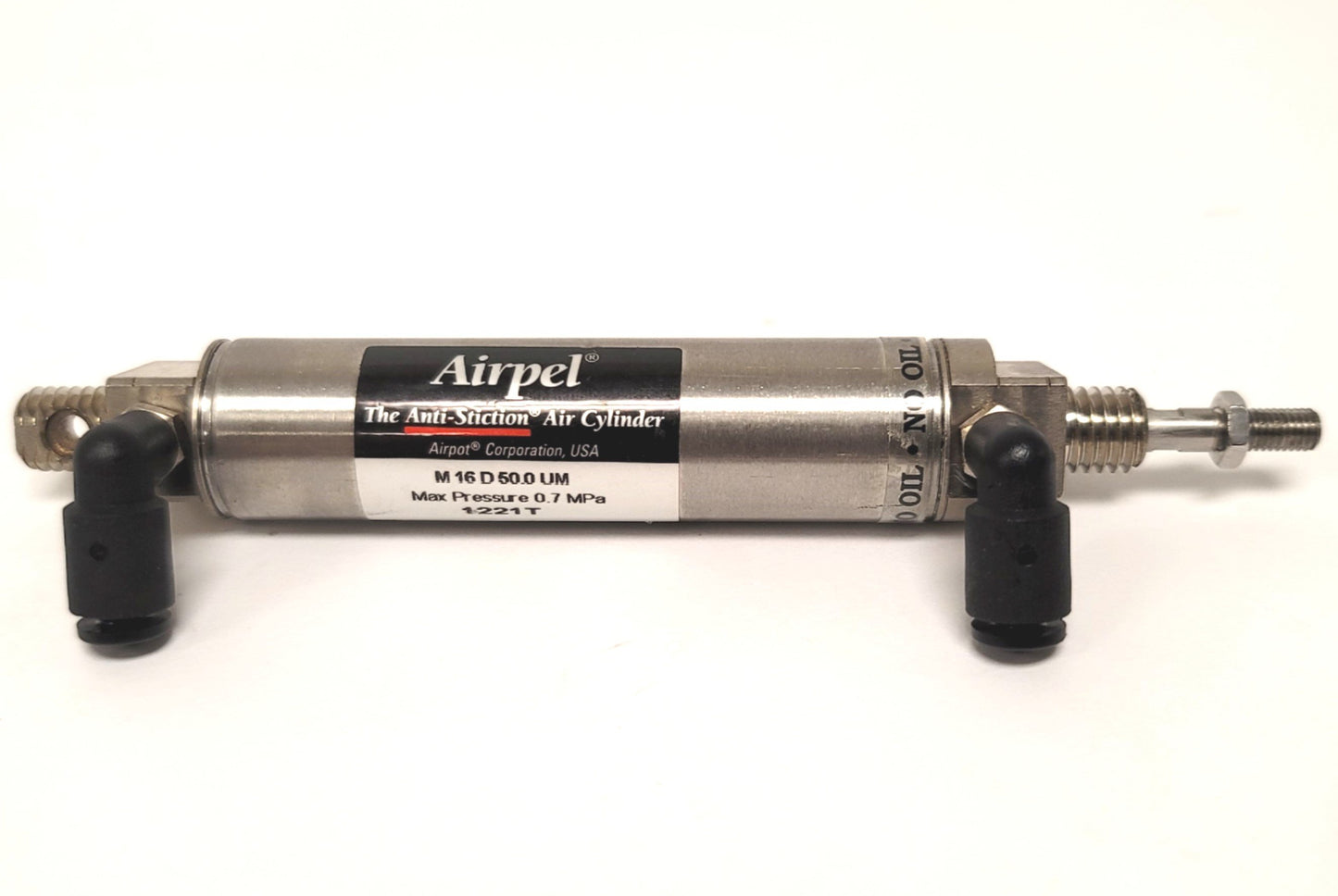 Used Airpel M16D50.0UM Anti-Stiction Pneumatic Cylinder 16mm Bore, 50mm Stroke, M5
