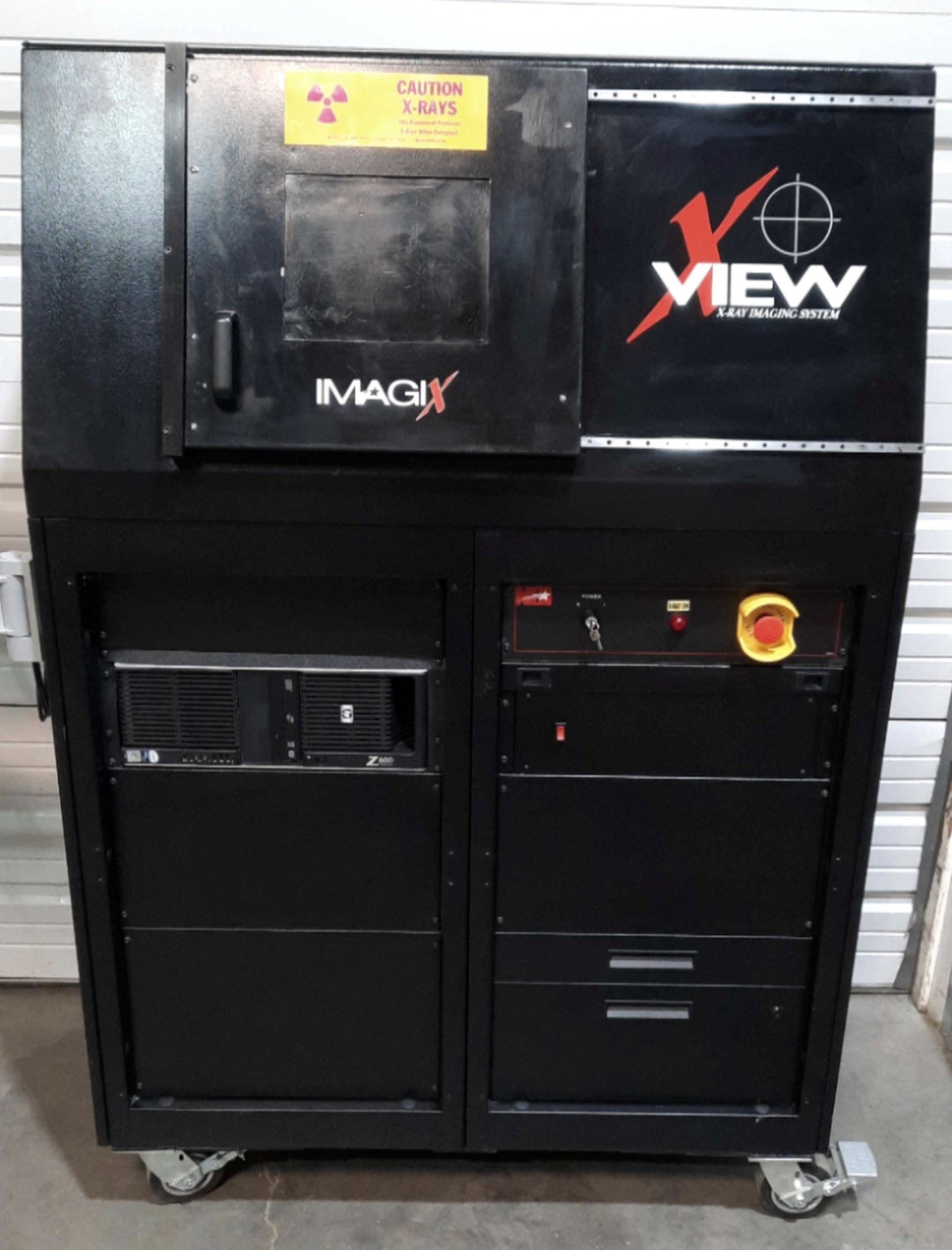 Used NSI ImagiX X-View X-Ray Inspection Machine 5.12"² 130kV 300µA Rotary Stage 120V