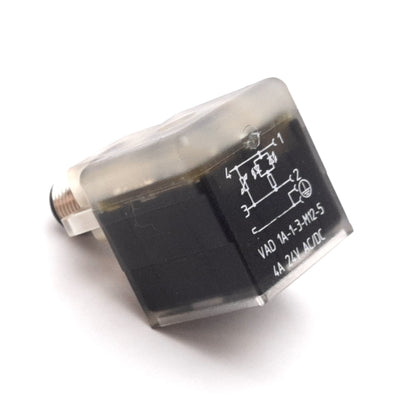 New Lumberg VAD 1A-1-3-M12-5 DIN Valve Adapter Connector, 4A 24VAC/DC, 5-Pin M12