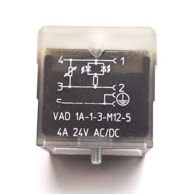 New Lumberg VAD 1A-1-3-M12-5 DIN Valve Adapter Connector, 4A 24VAC/DC, 5-Pin M12