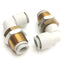 New – Open box Lot of 2 SMC KQ2LE10-00 Bulkhead Male Elbow, 10mm P2C, M20 Thread, 1MPa Max