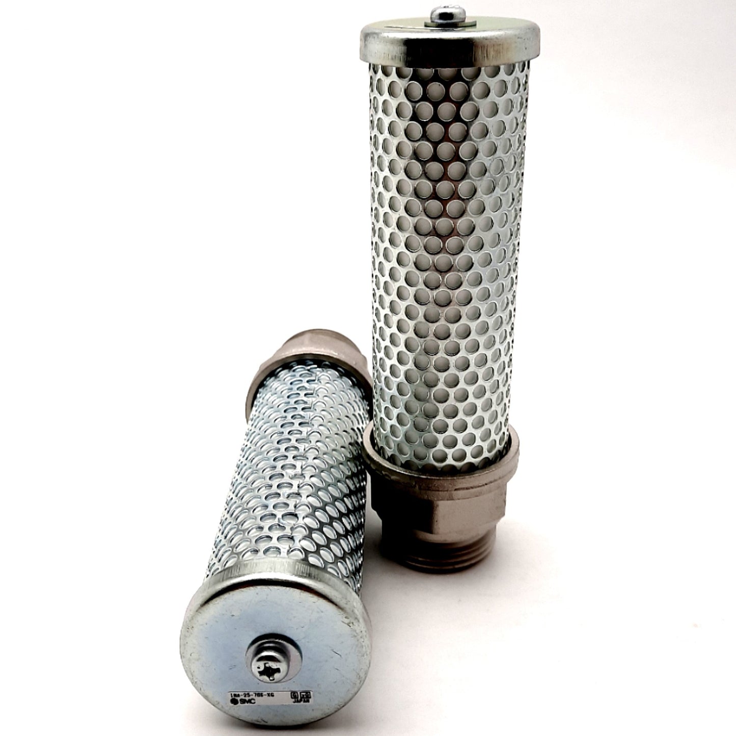 New – Open box Lot of 2 SMC INA-25-76S-XG Exhaust Port Silencers G 3/4 Thread 35dB(A) Reduction