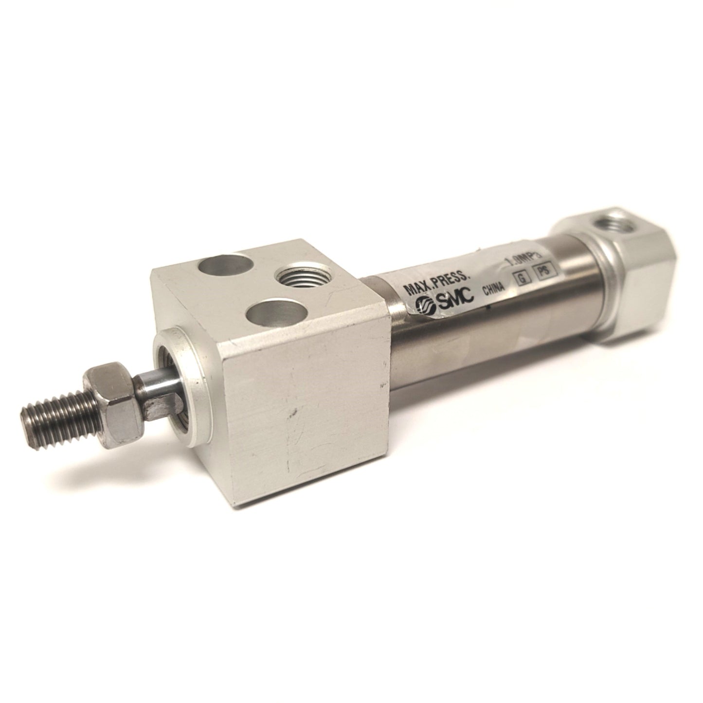 Used SMC CDM2RA20-25 Direct Mount Round Body Cylinder, 20mm Bore, 25mm Stroke, 1/8"Rc