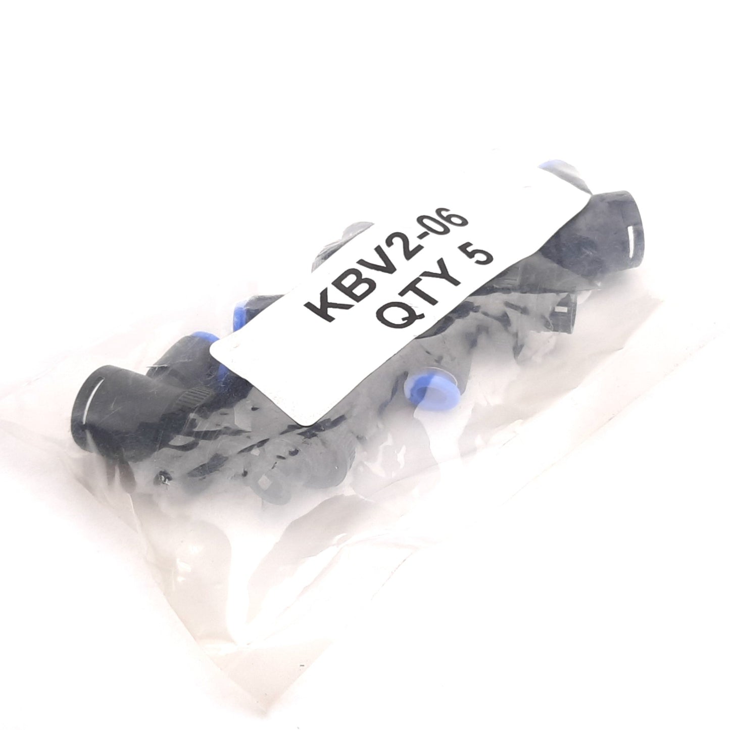 New Lot of 5 SMC KBV2-06 Piping Elbow Module, Tube Size: 6mm, Pressure: 1.0MPa