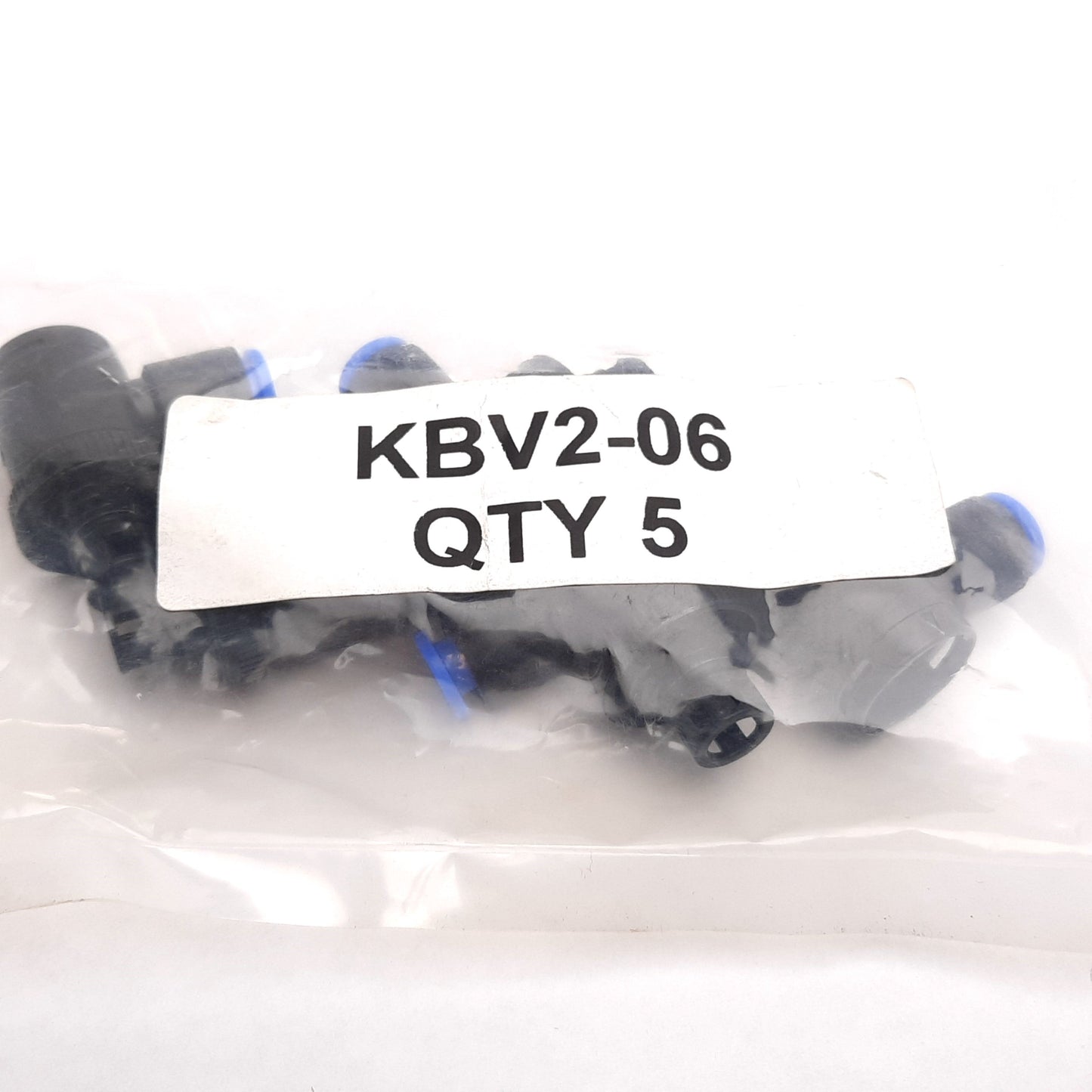 New Lot of 5 SMC KBV2-06 Piping Elbow Module, Tube Size: 6mm, Pressure: 1.0MPa