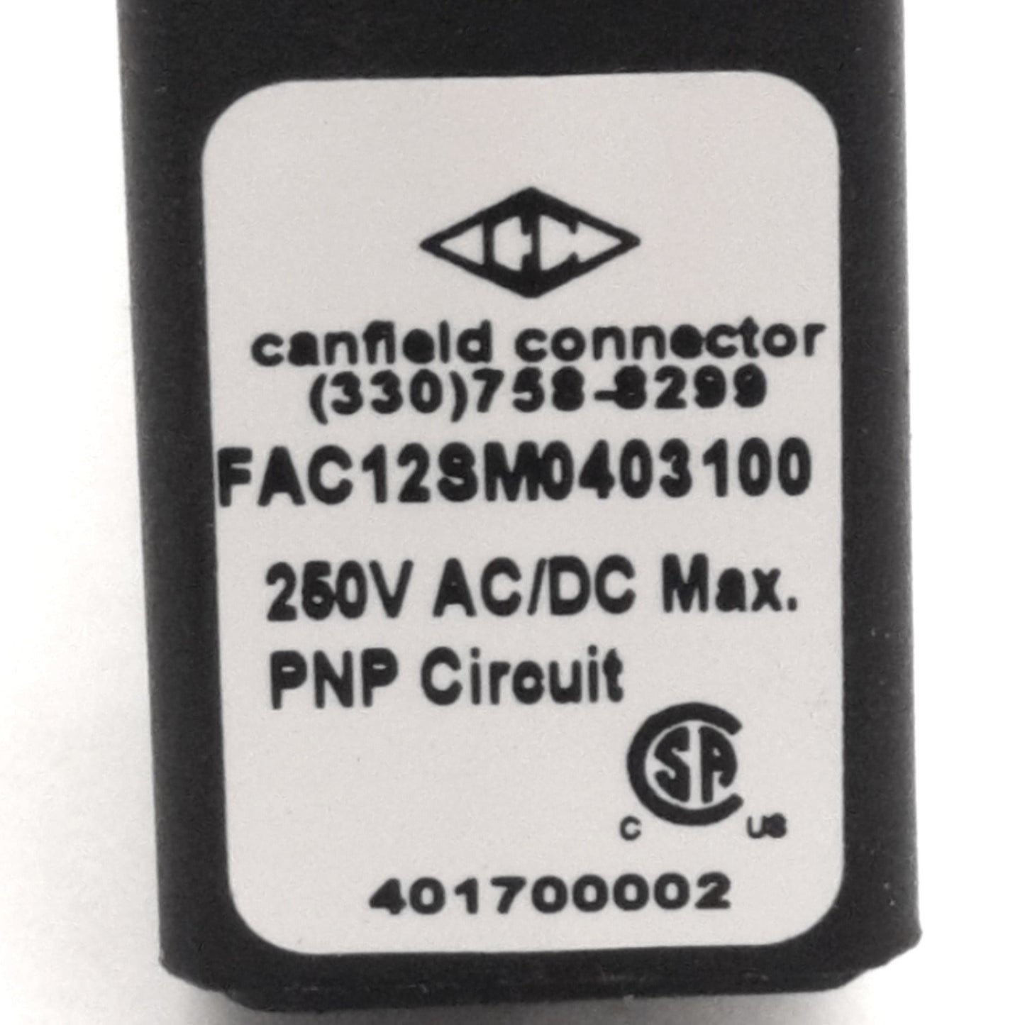 New – Open box Lot of 2 Canfield Connector FAC12SM0403100 Fieldbus Adapter, 8mm Sub-Micro, PNP