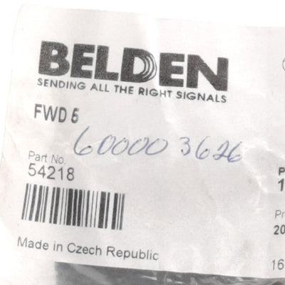 New Belden FWD5 Feed Through Receptacle M12 5-Pin Male to Female, M16x1.5, 60V 4A
